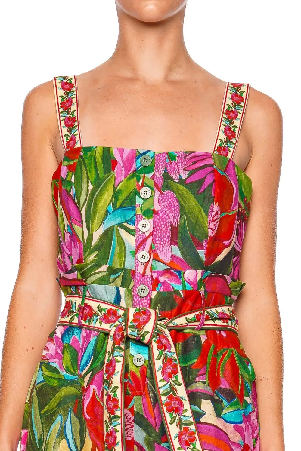 Jardin De Reve Belted Romper