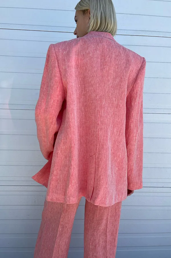Jinja Blazer in Coral Melange