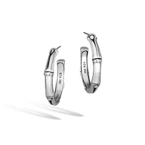 John Hardy Silver Small Bamboo Hoop