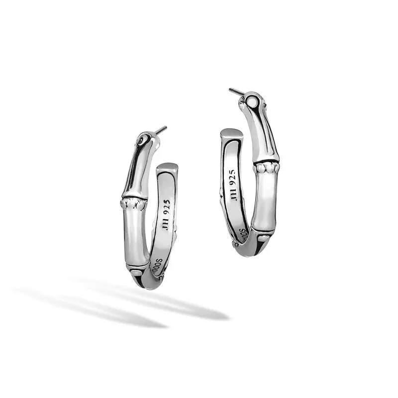 John Hardy Silver Small Bamboo Hoop