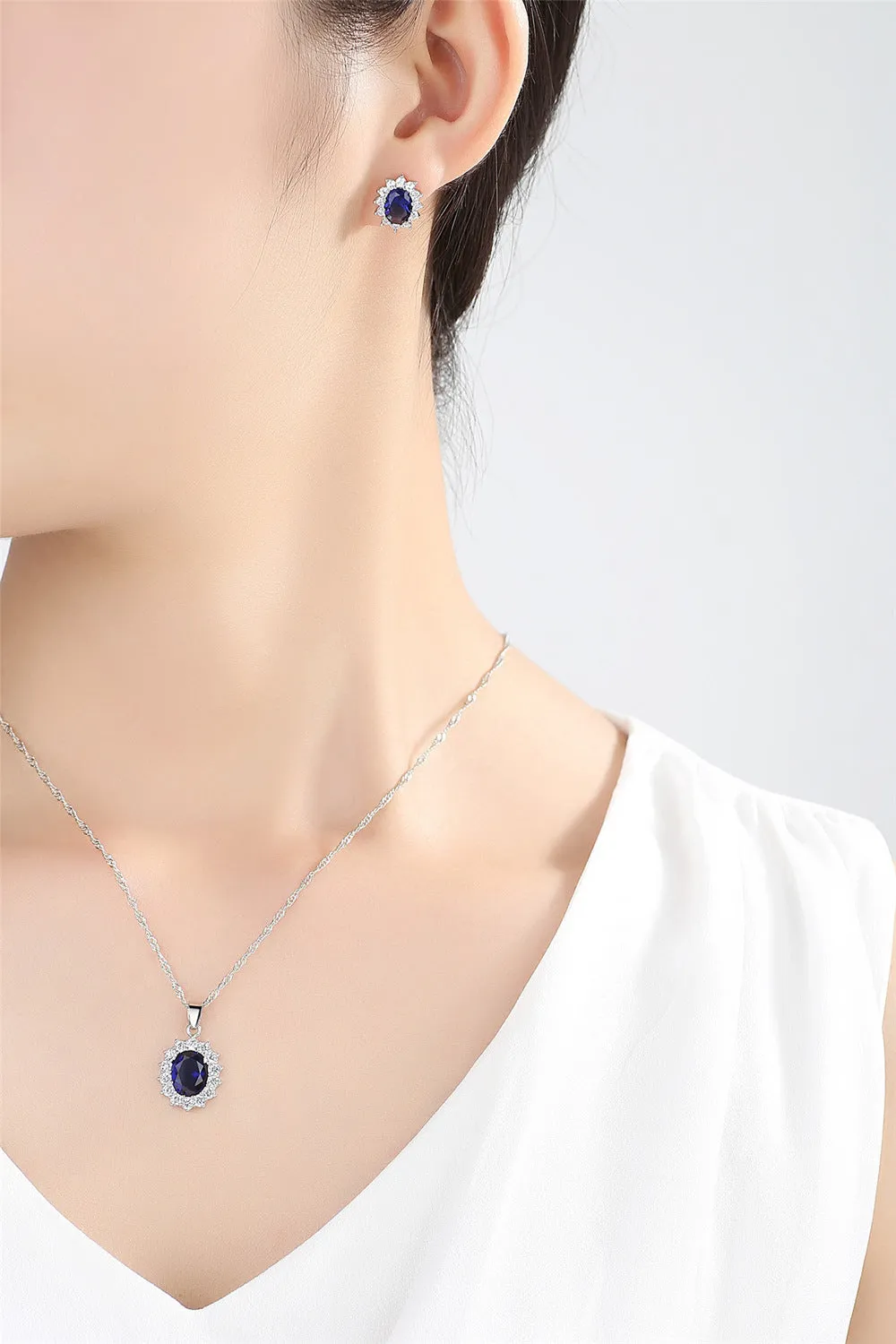 Kate Middleton Replica  Sterling Silver Jewelry set