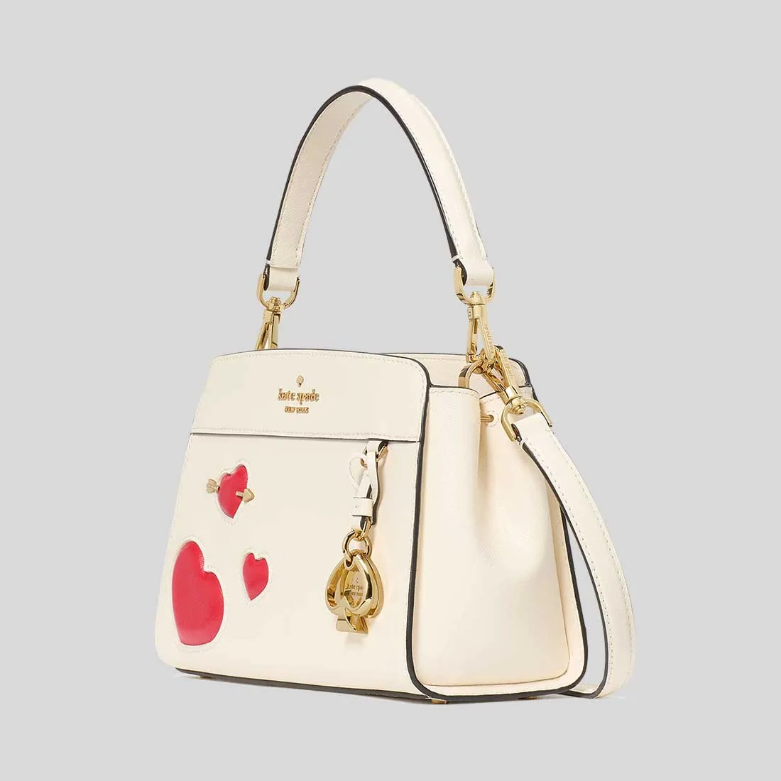 KATE SPADE Madison Puffy Heart Small Top Handle Satchel Meringue Multi RB-KL147