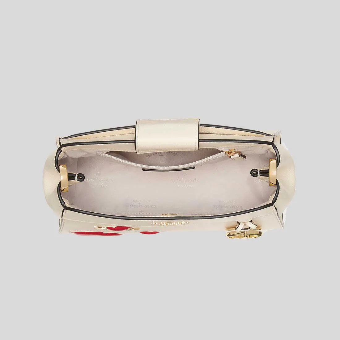 KATE SPADE Madison Puffy Heart Small Top Handle Satchel Meringue Multi RB-KL147