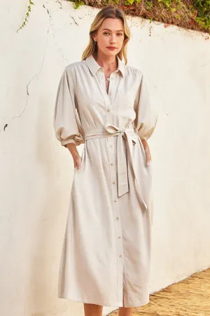 Kathryn Collared Shirt Dress