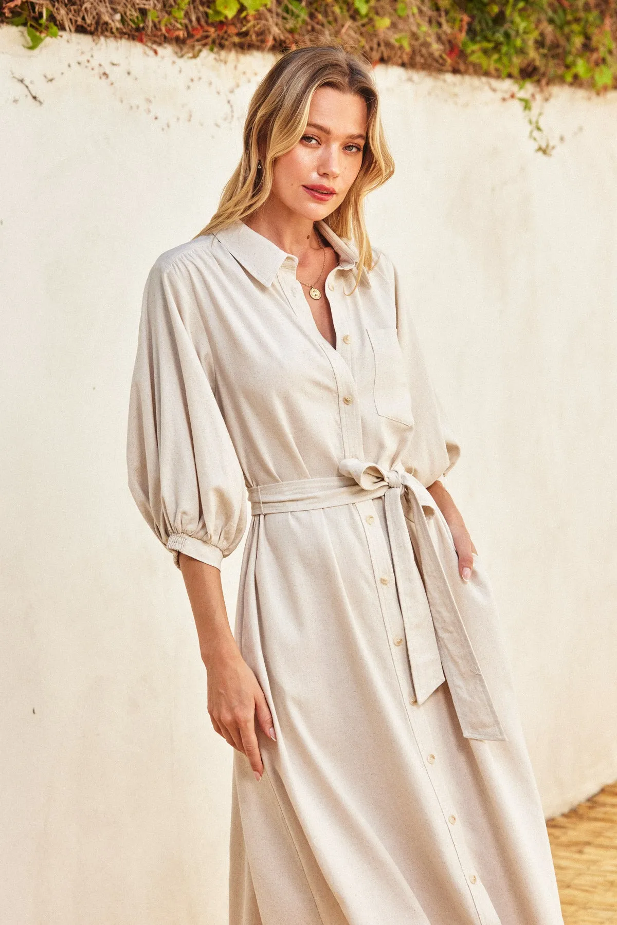 Kathryn Collared Shirt Dress