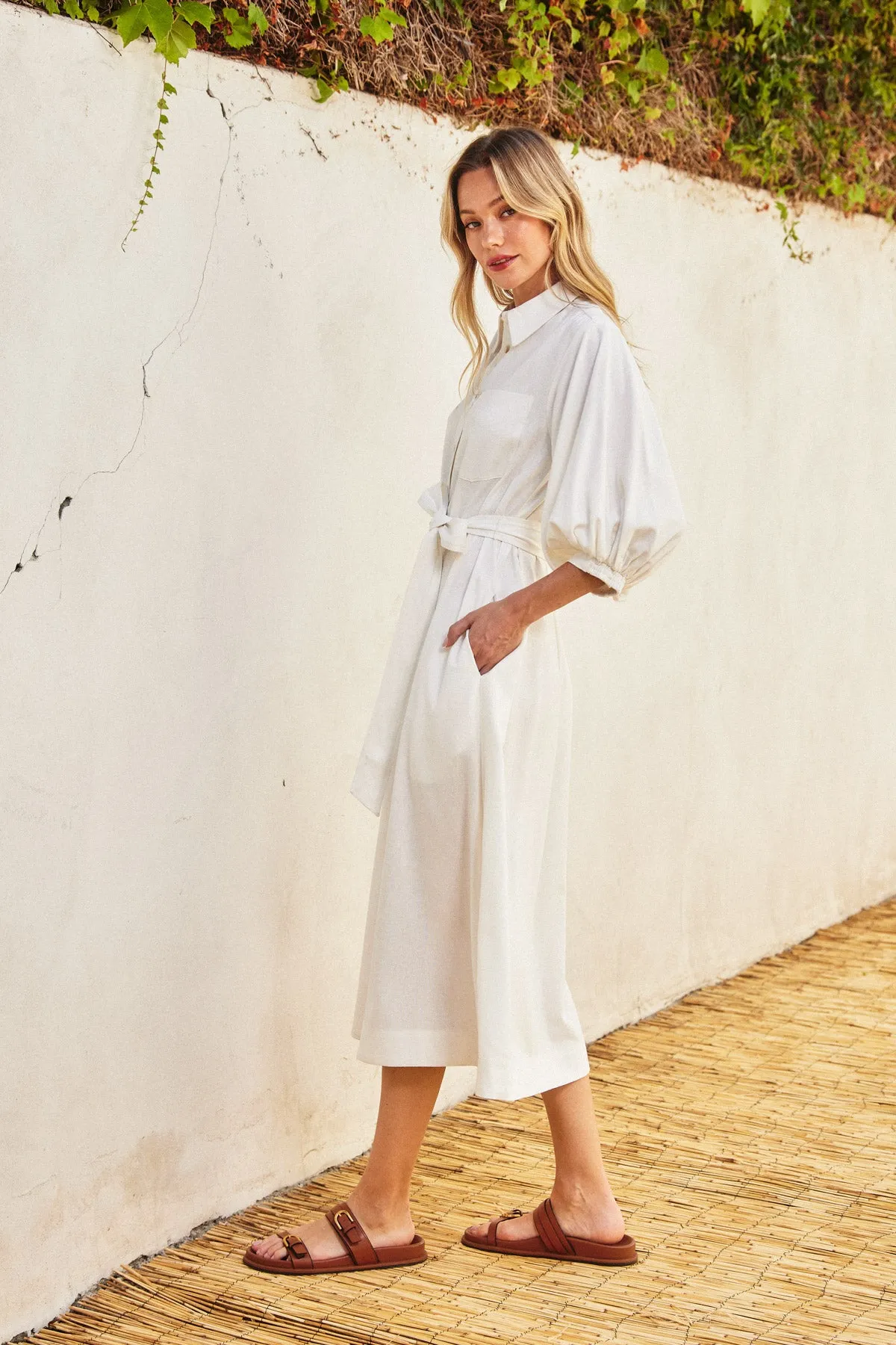 Kathryn Collared Shirt Dress