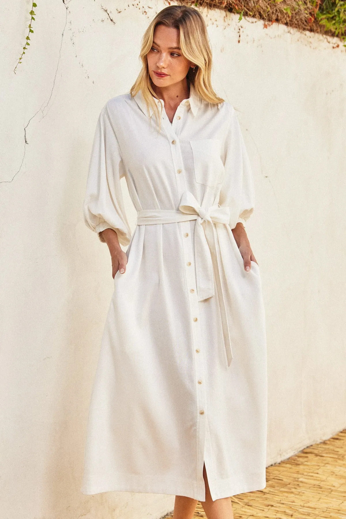Kathryn Collared Shirt Dress