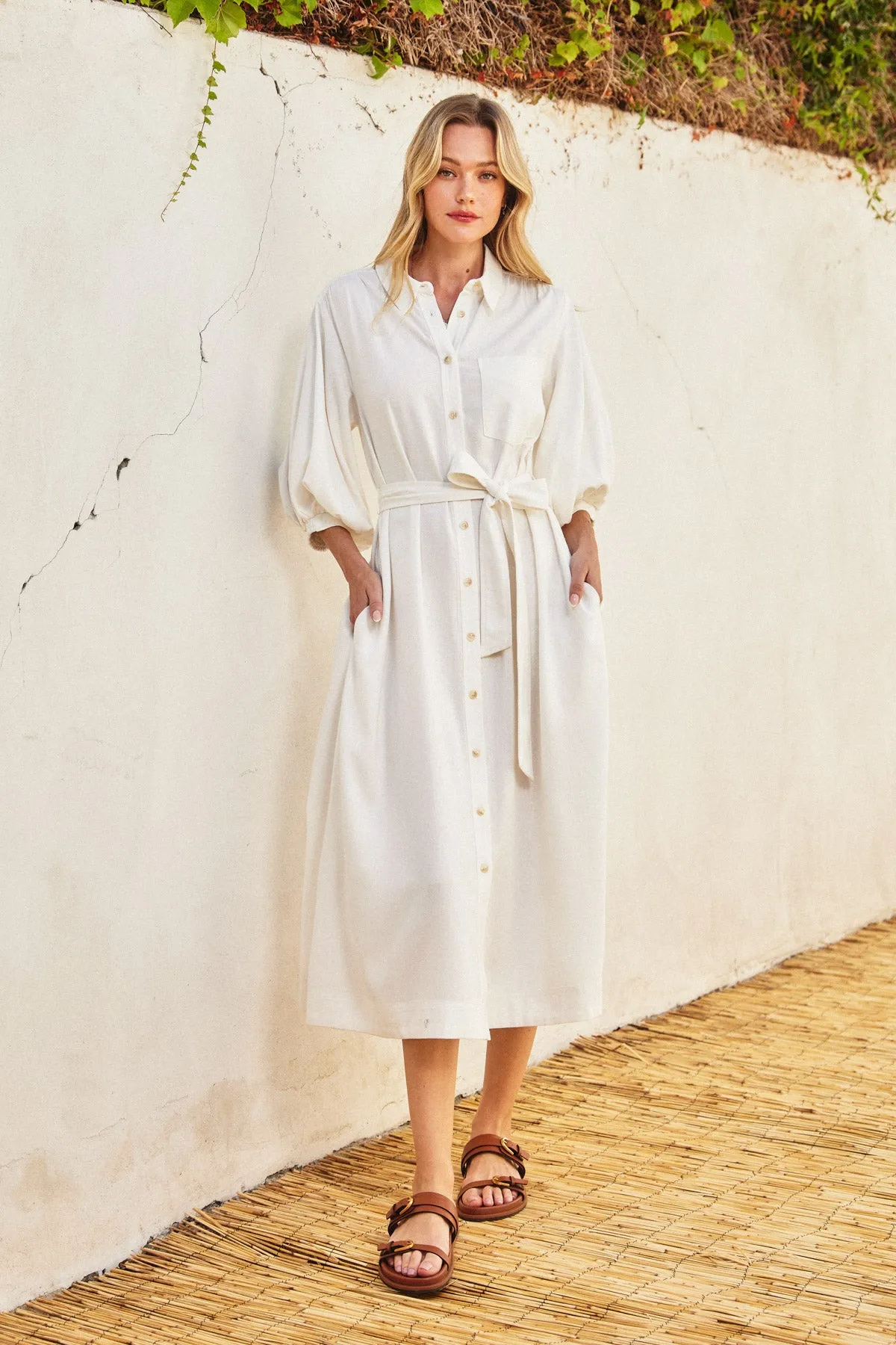 Kathryn Collared Shirt Dress