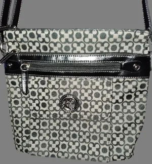 Kim Rogers Black and Gray Crossbody Bag - preowned