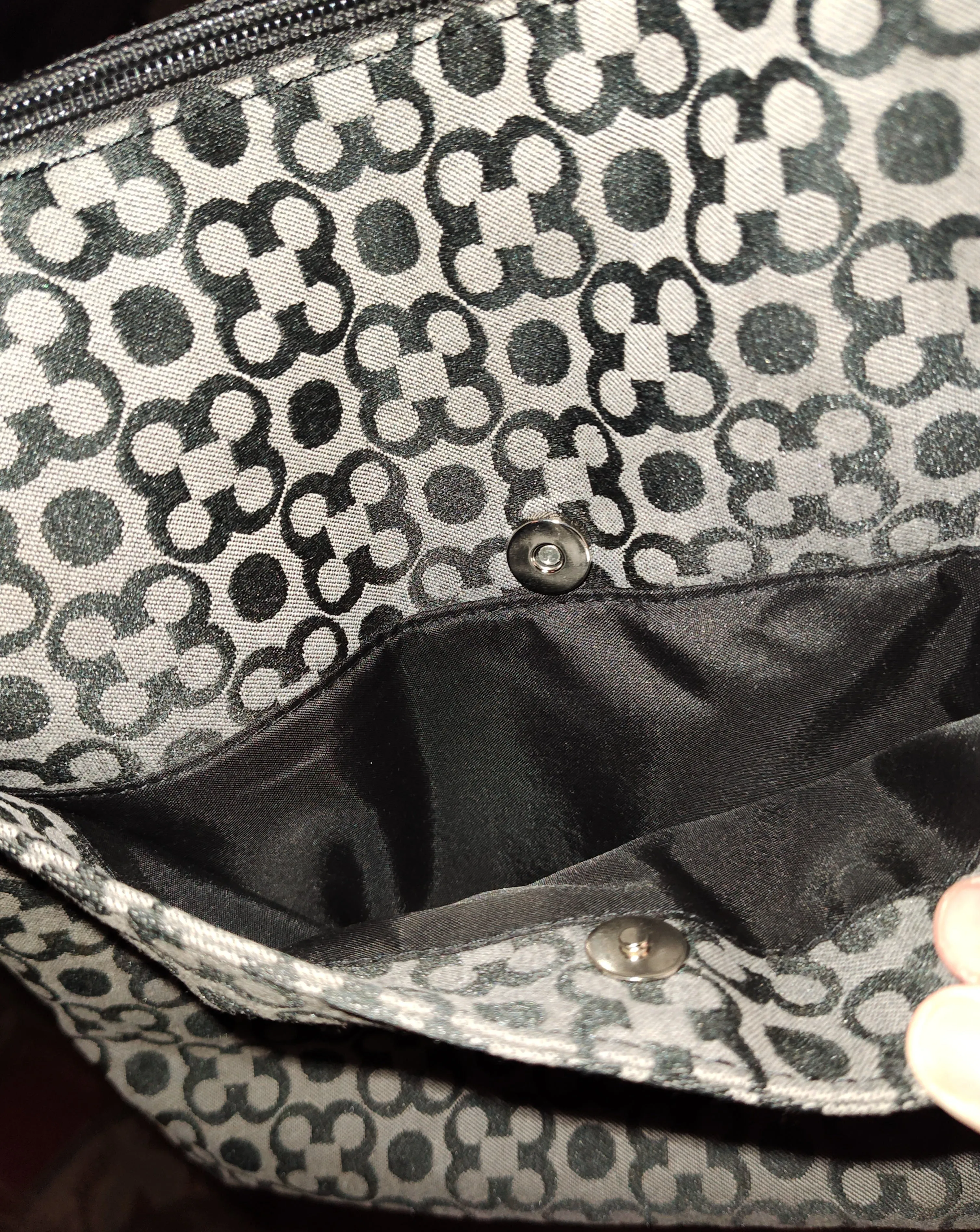 Kim Rogers Black and Gray Crossbody Bag - preowned