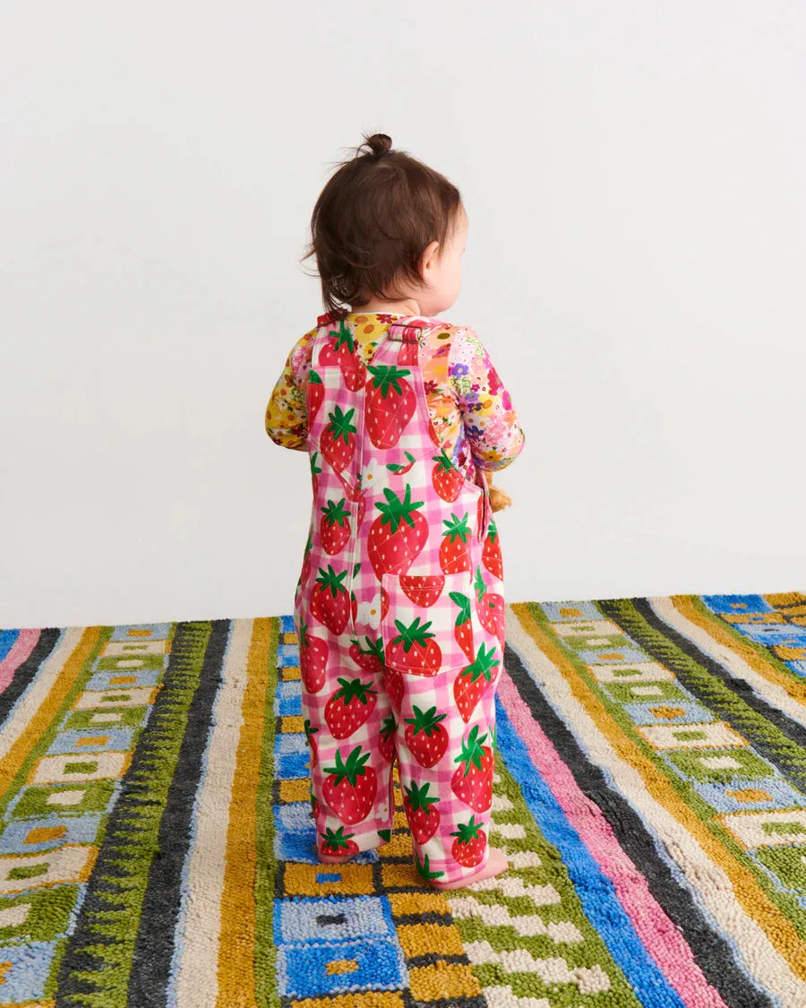 Kip & Co BABY | Strawberry Jam Organic Cotton Quilted Fleece Overalls