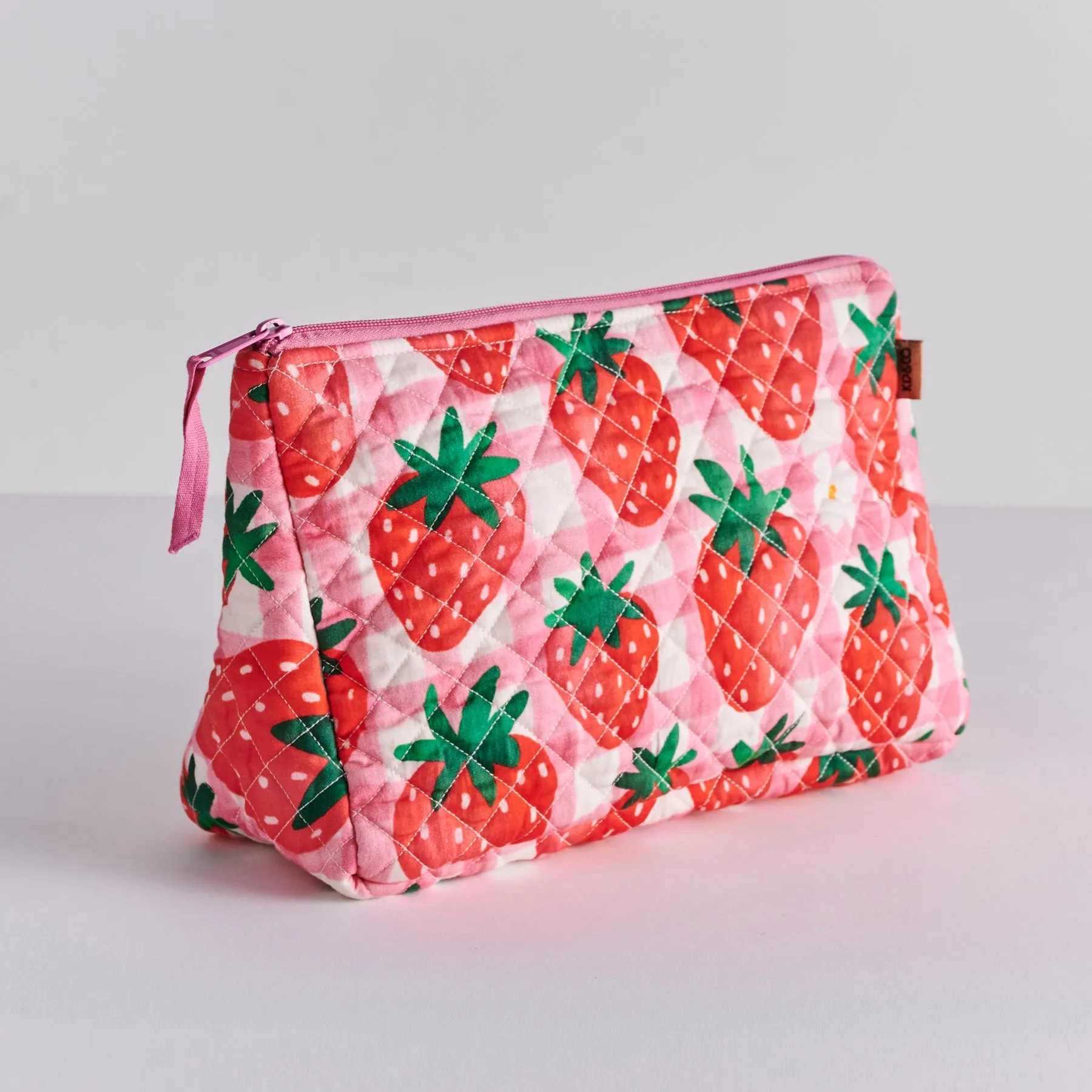 Kip&Co - Strawberry Jam Quilted Cotton Toiletry Purse