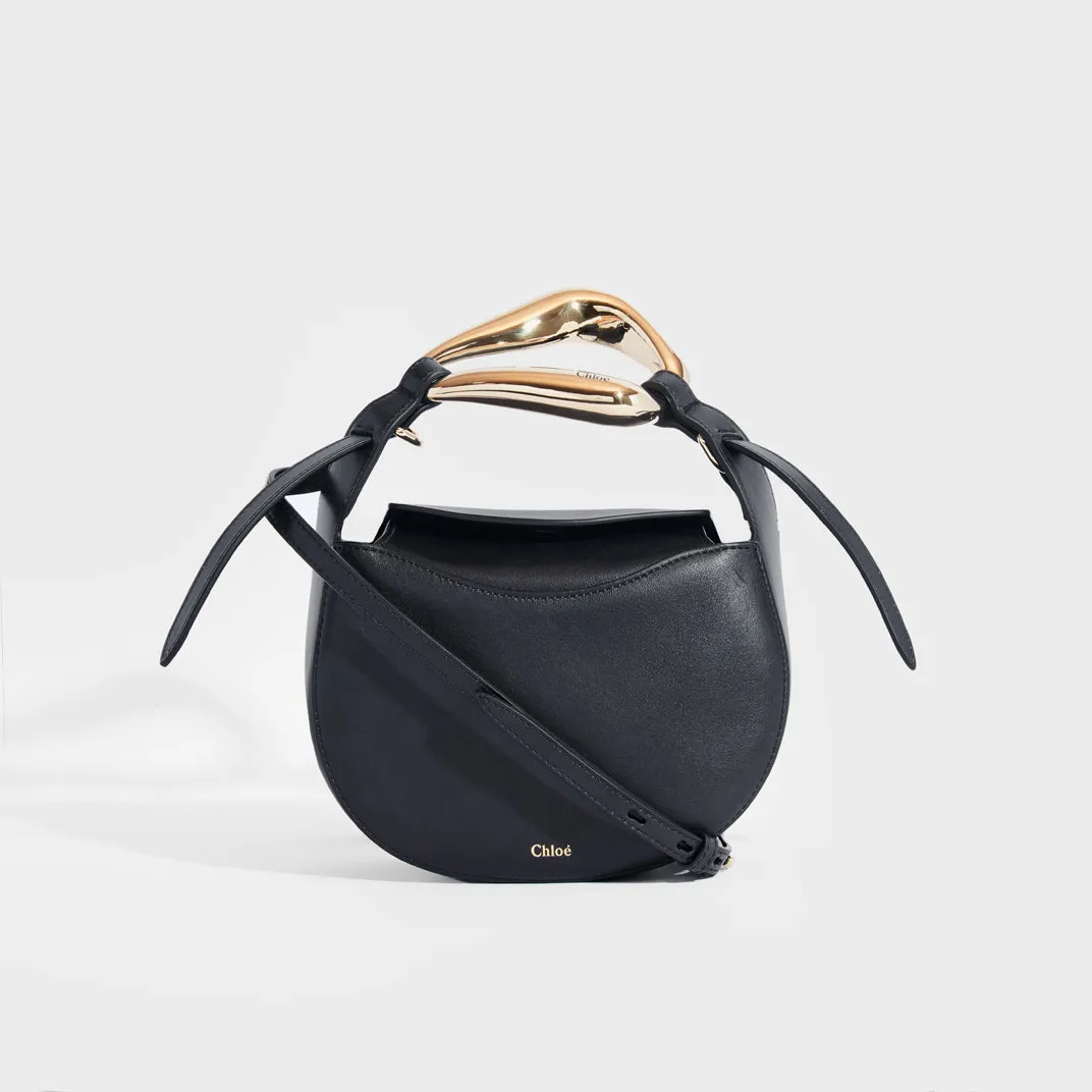 Kiss Small Leather Tote in Full Blue