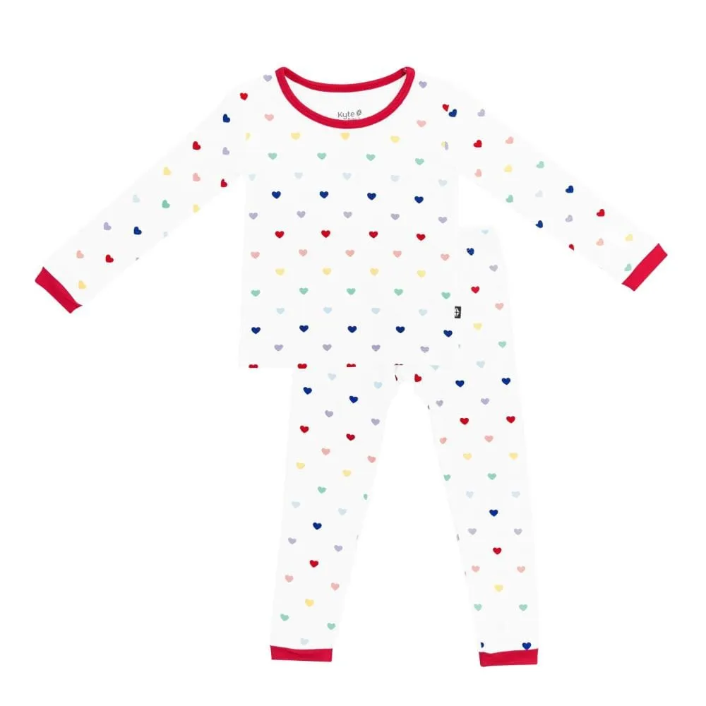 Kyte Baby Long Sleeve Pajama Set - Cloud Rainbow Heart