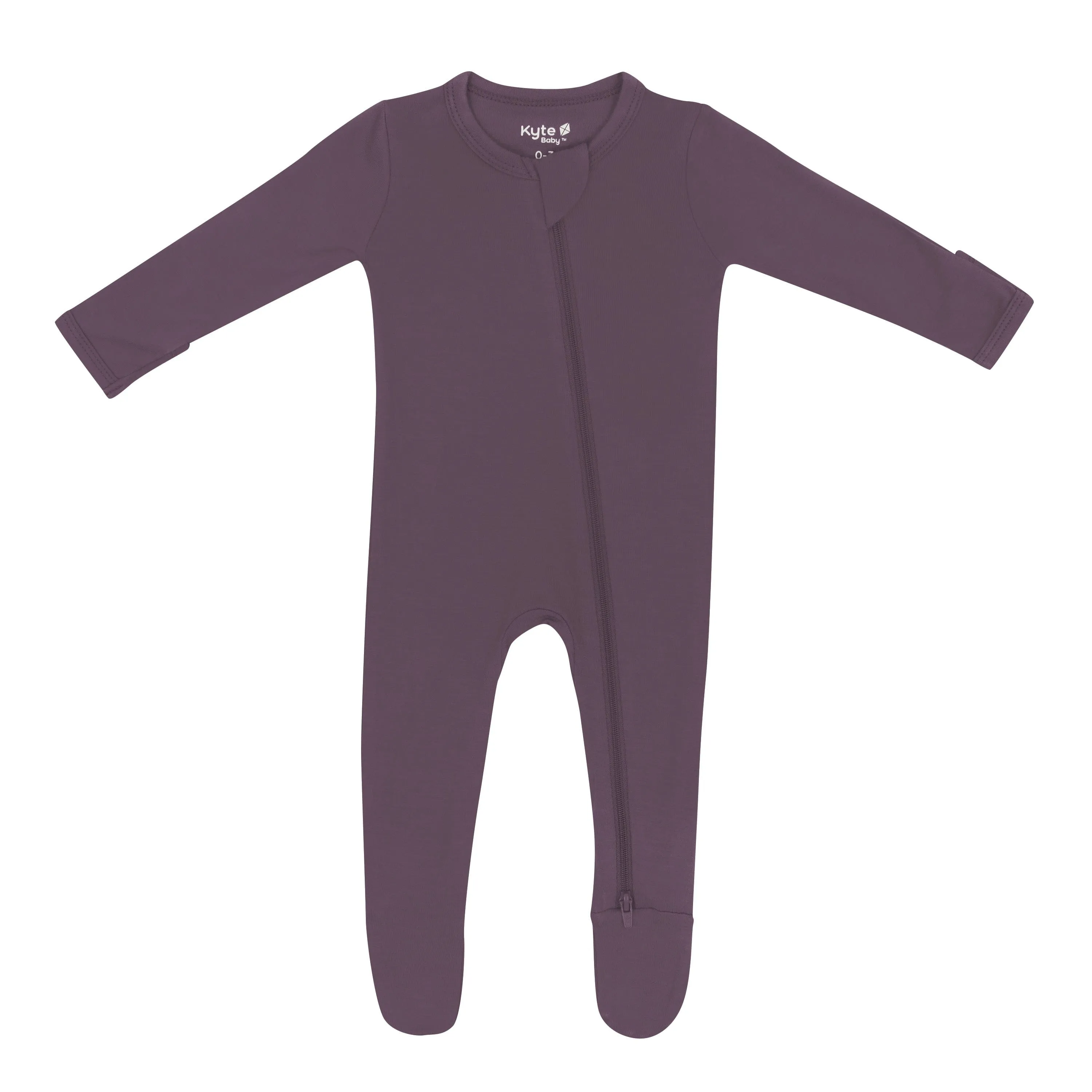 Kyte Baby Zippered Footie - Currant