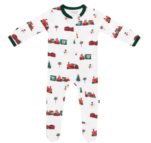 Kyte Baby - Zippered Footie - Holiday Train