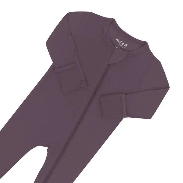 Kyte Baby Zippered Footie in Currant