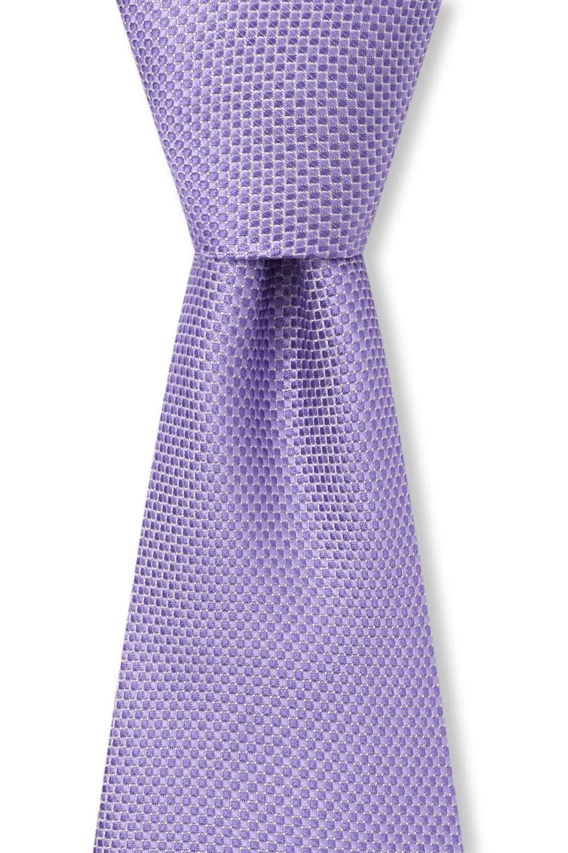 Lilac Micro Pattern Woven Silk Tie