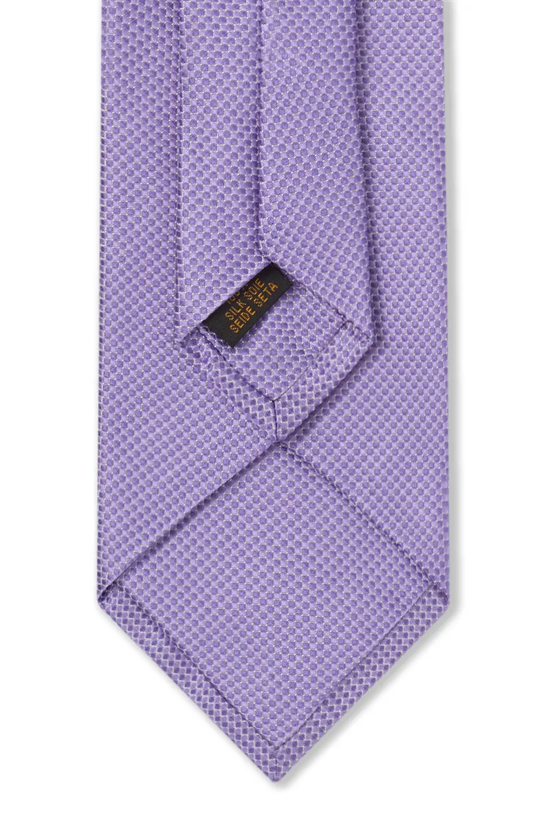 Lilac Micro Pattern Woven Silk Tie