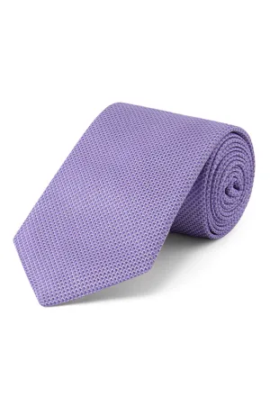 Lilac Micro Pattern Woven Silk Tie