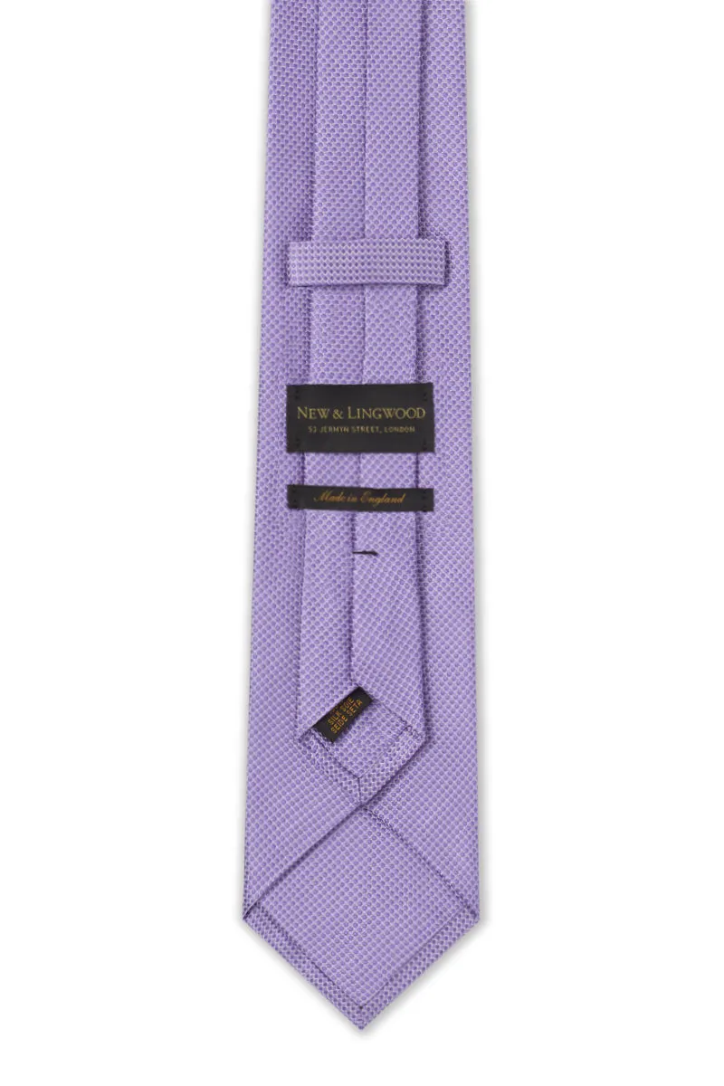 Lilac Micro Pattern Woven Silk Tie