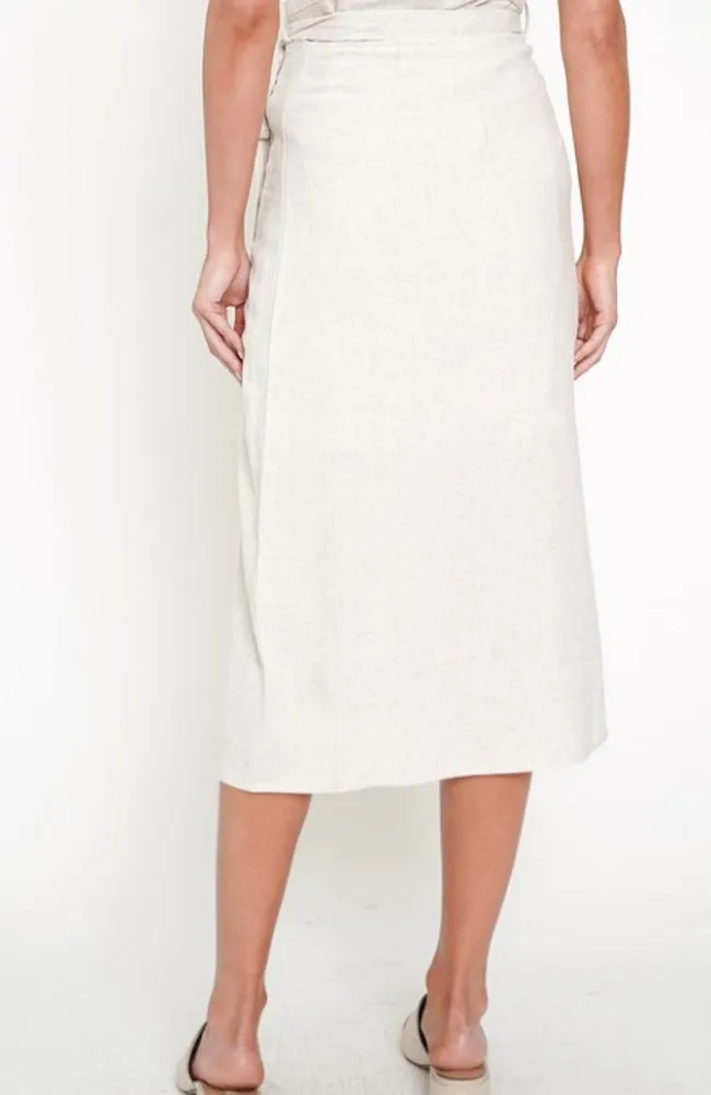 Linen Button Up Skirt