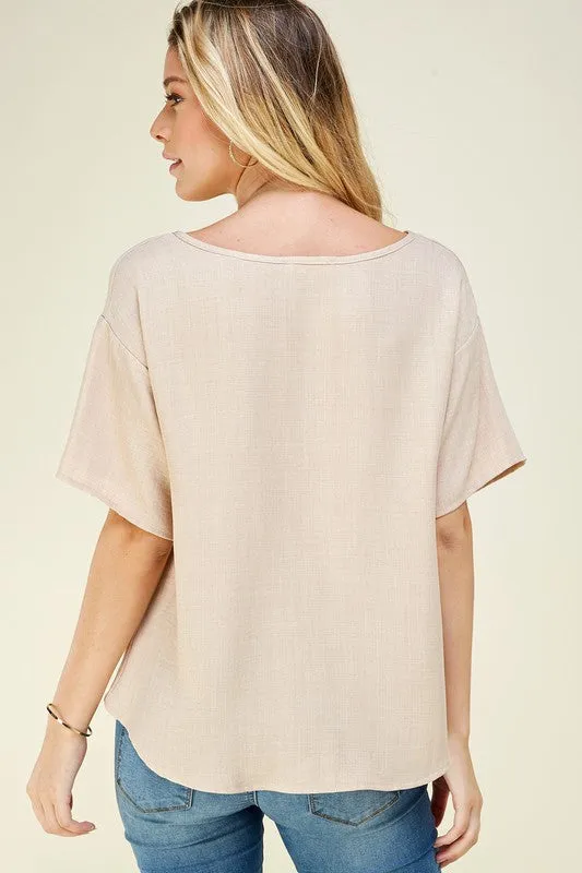 Linen Button-Up Top