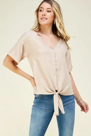 Linen Button-Up Top