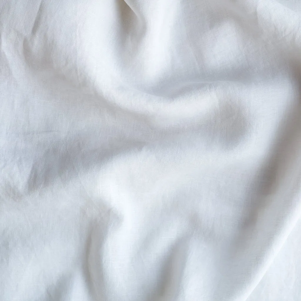 Linen Duvet Cover - White - Queen