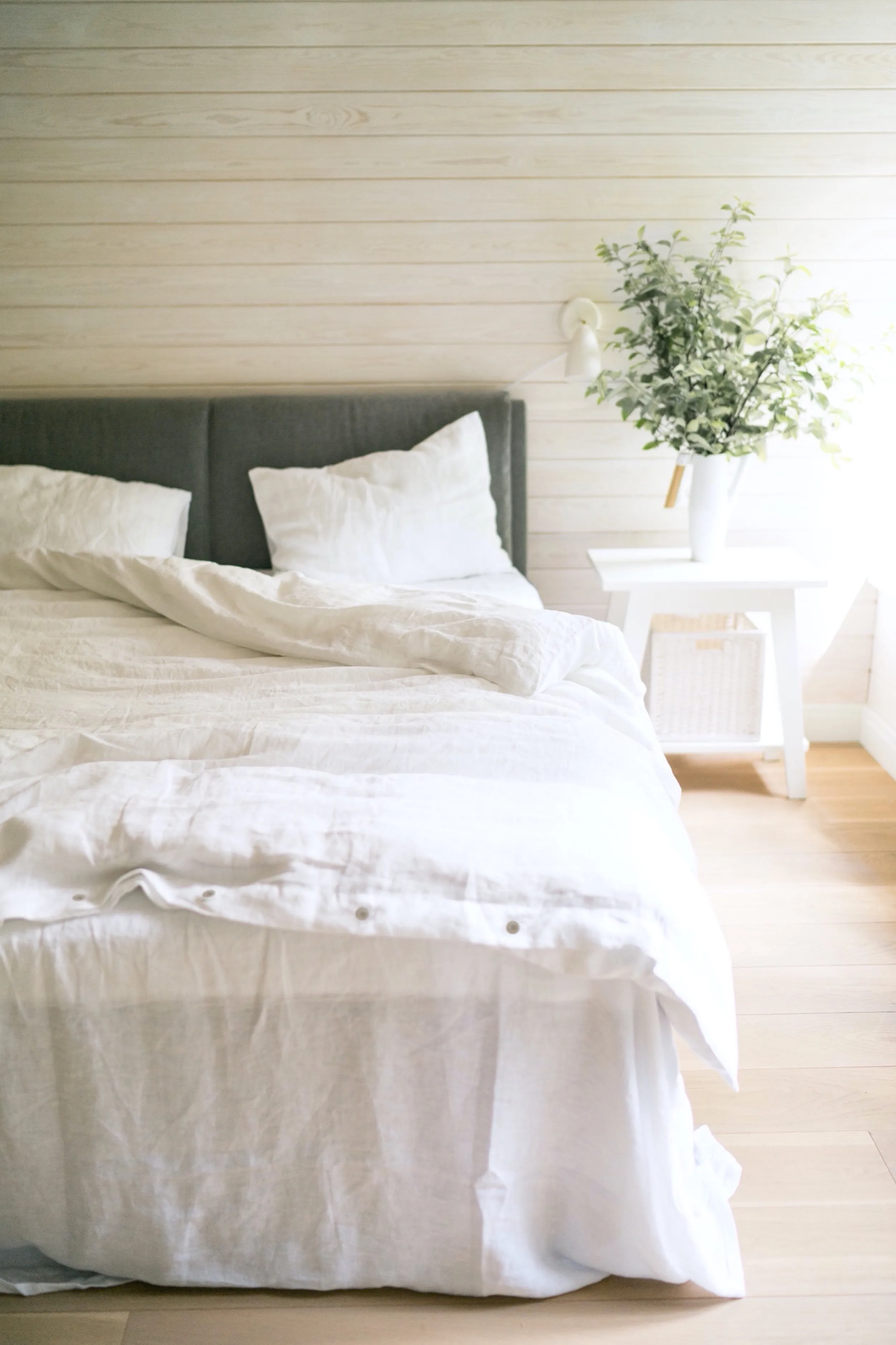 Linen duvet cover - white