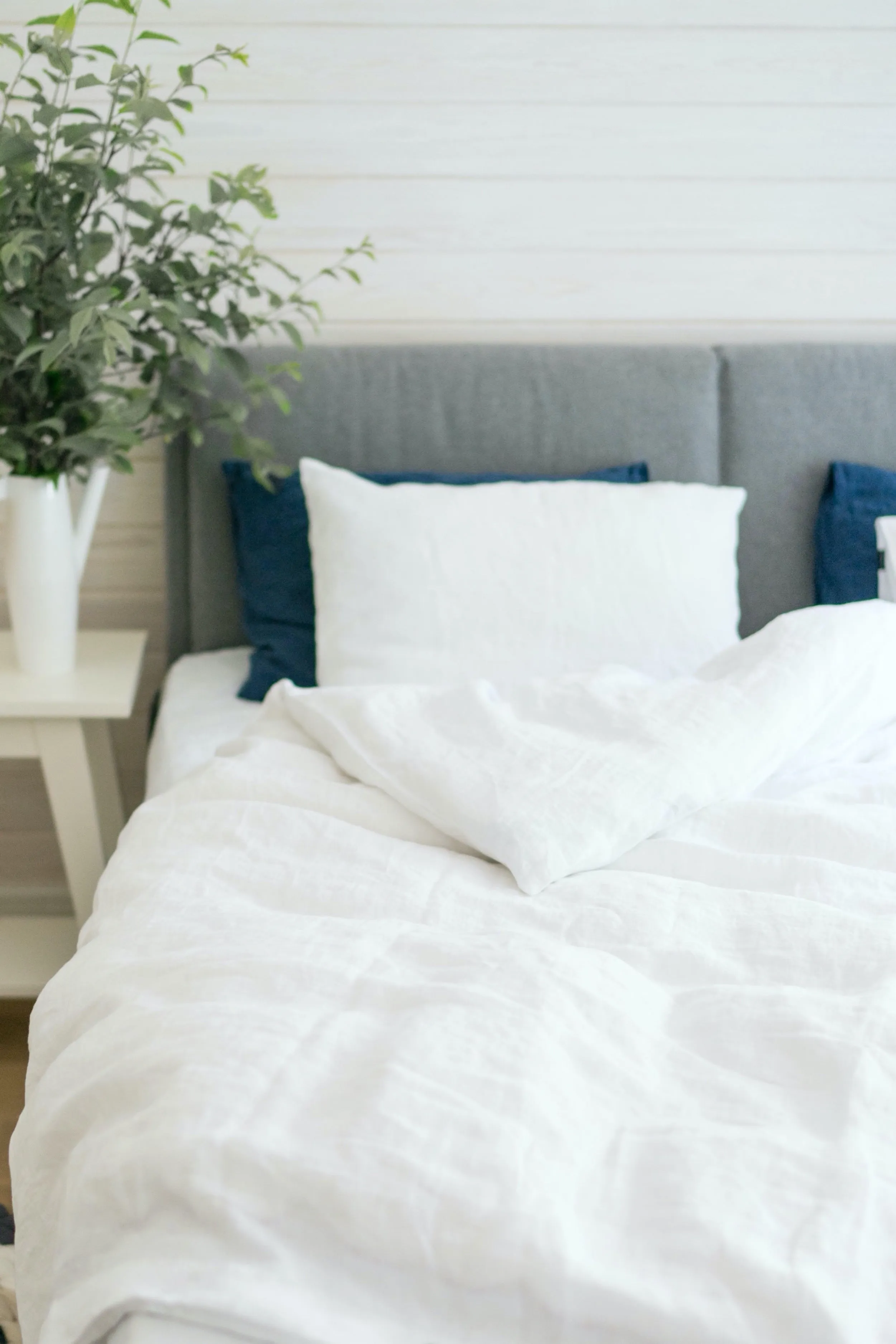 Linen duvet cover - white