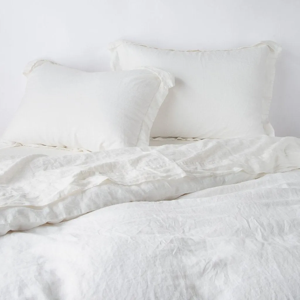 Linen Euro Sham - Winter White