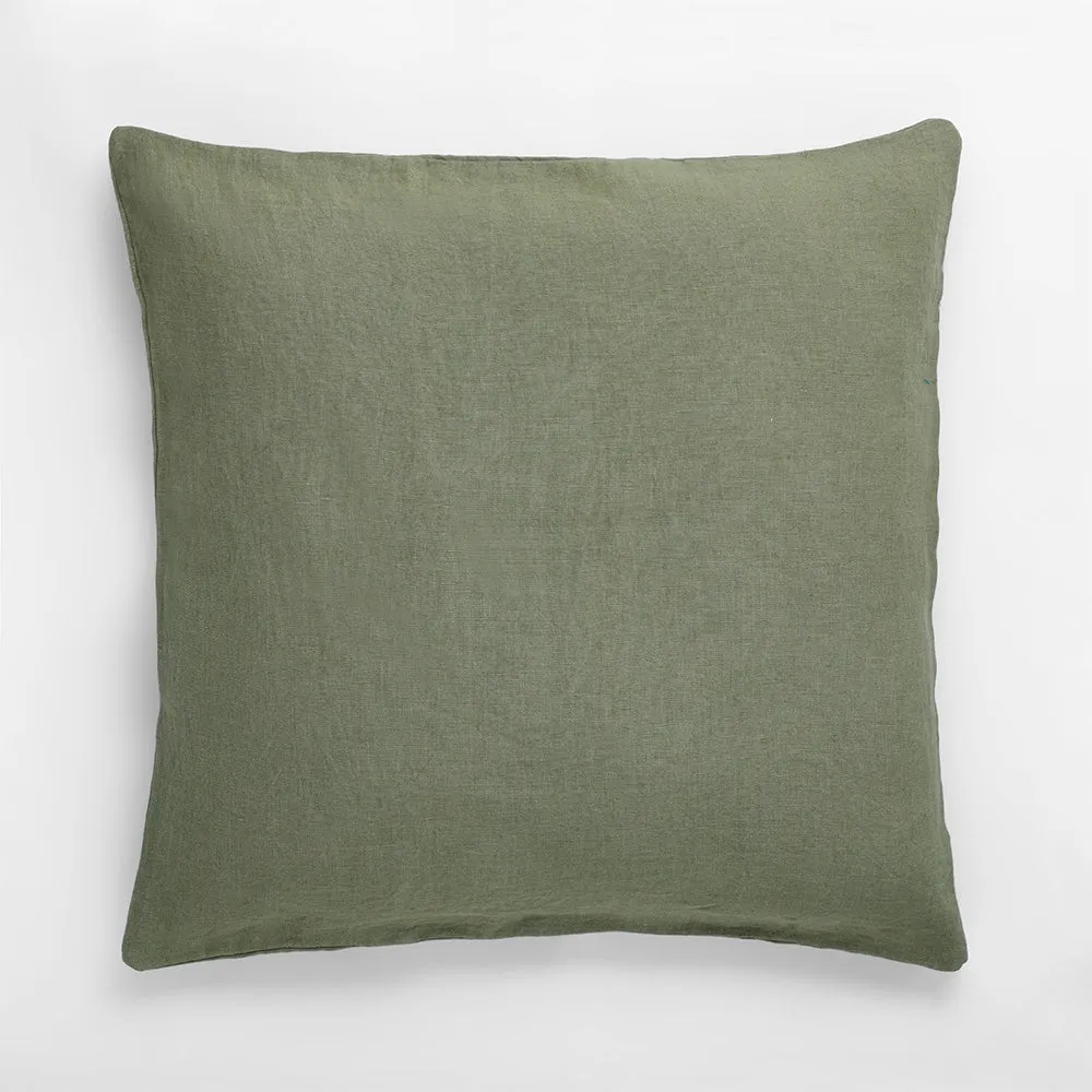 Linen Olive Euro Cushion Cover