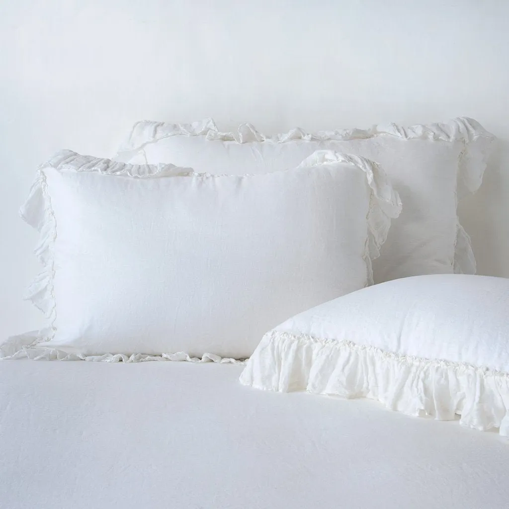 Linen Whisper Euro Sham - White
