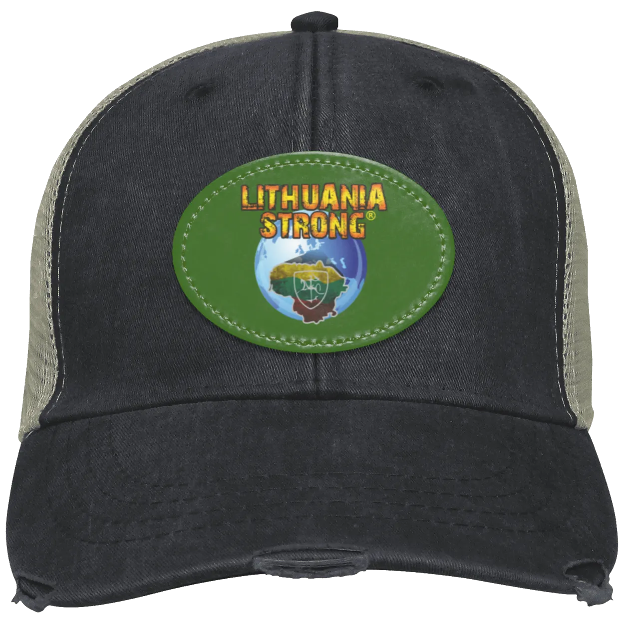 Lithuania Strong - Distressed Ollie Cap - Oval Patch