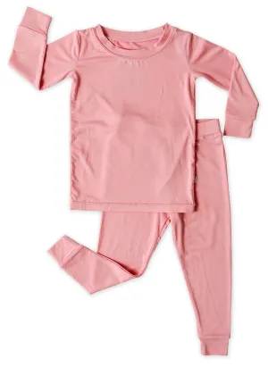 Little Sleepies Solid Bubblegum Bamboo 2pc Pajama Set