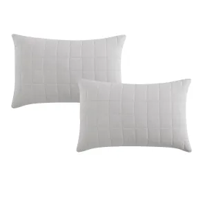Logan and Mason Pair of Rhodes Silver Standard Pillowcases 48 x 73   20cm
