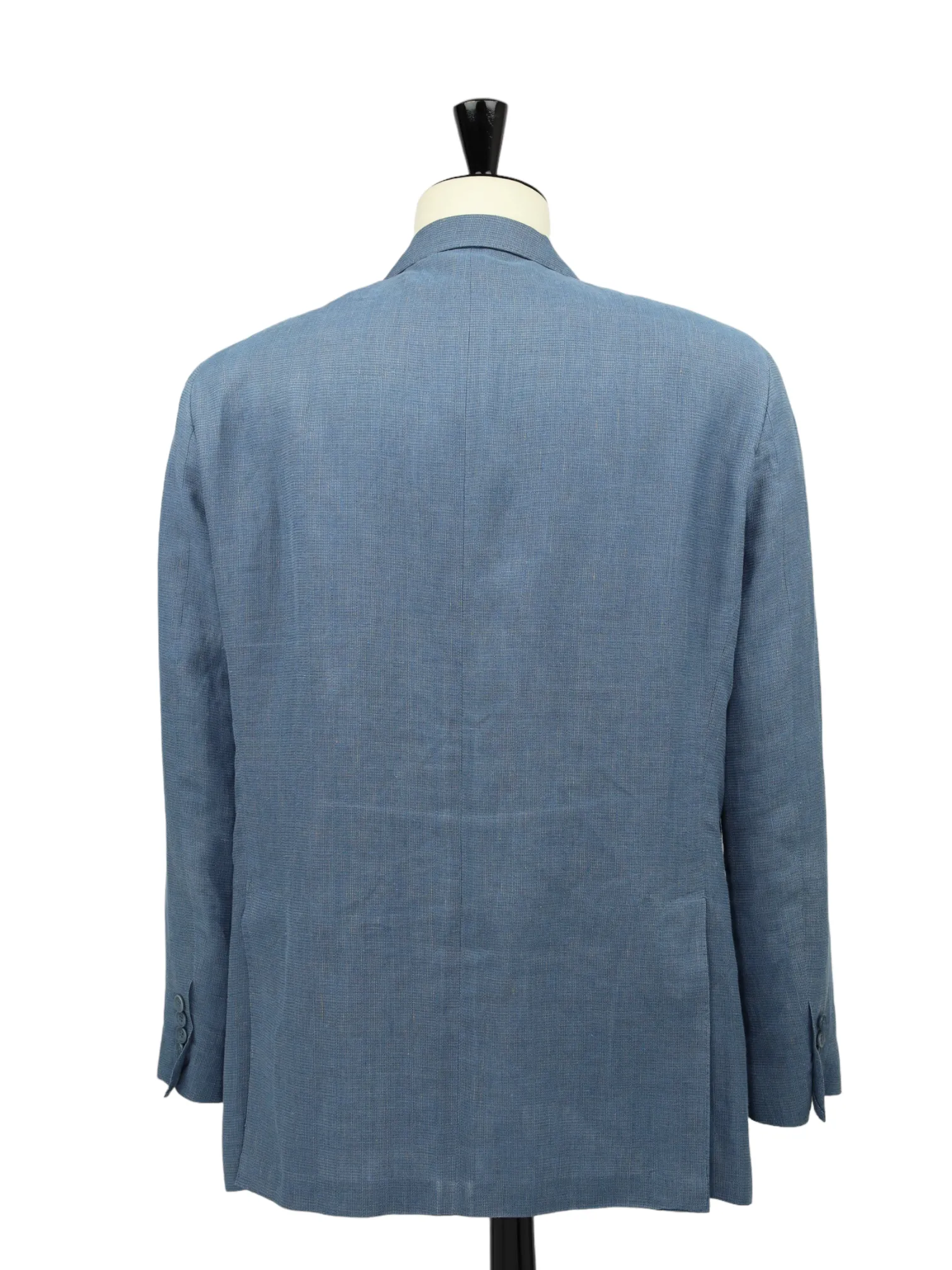 Loro Piana Light Blue Linen & Silk Micro-Pattern Jacket