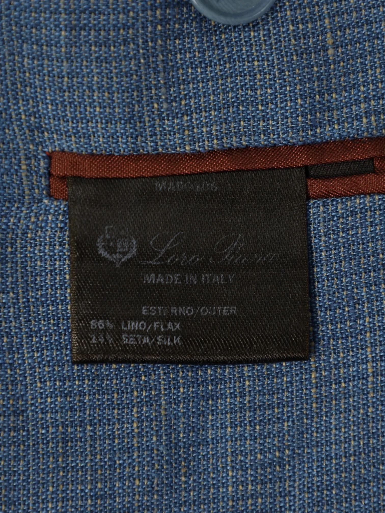 Loro Piana Light Blue Linen & Silk Micro-Pattern Jacket