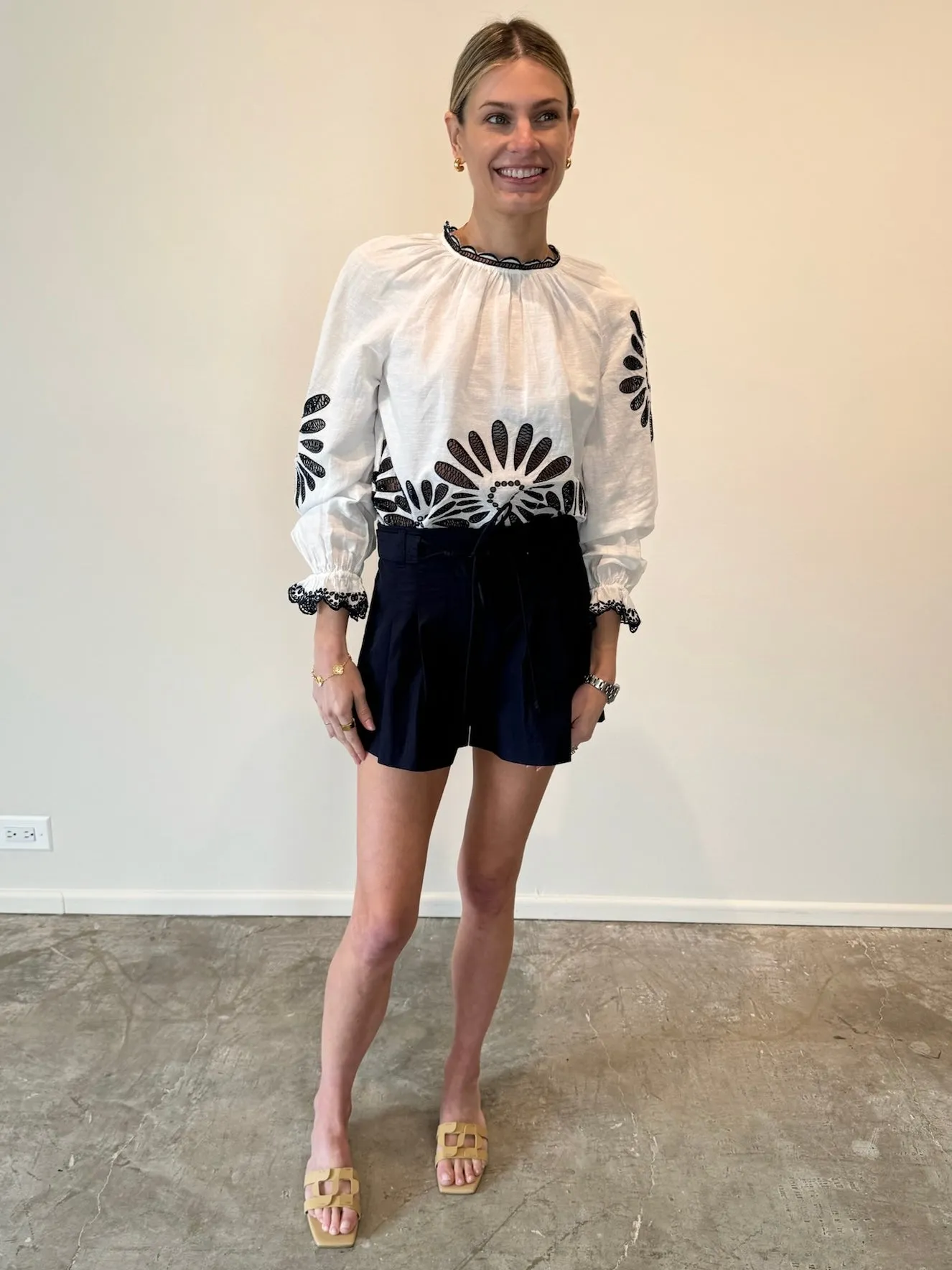Louisa Blouse in Porcelain