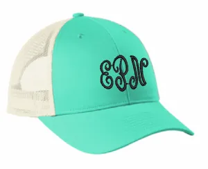 Low-Profile Snapback Trucker Cap with 3 letter Monogram