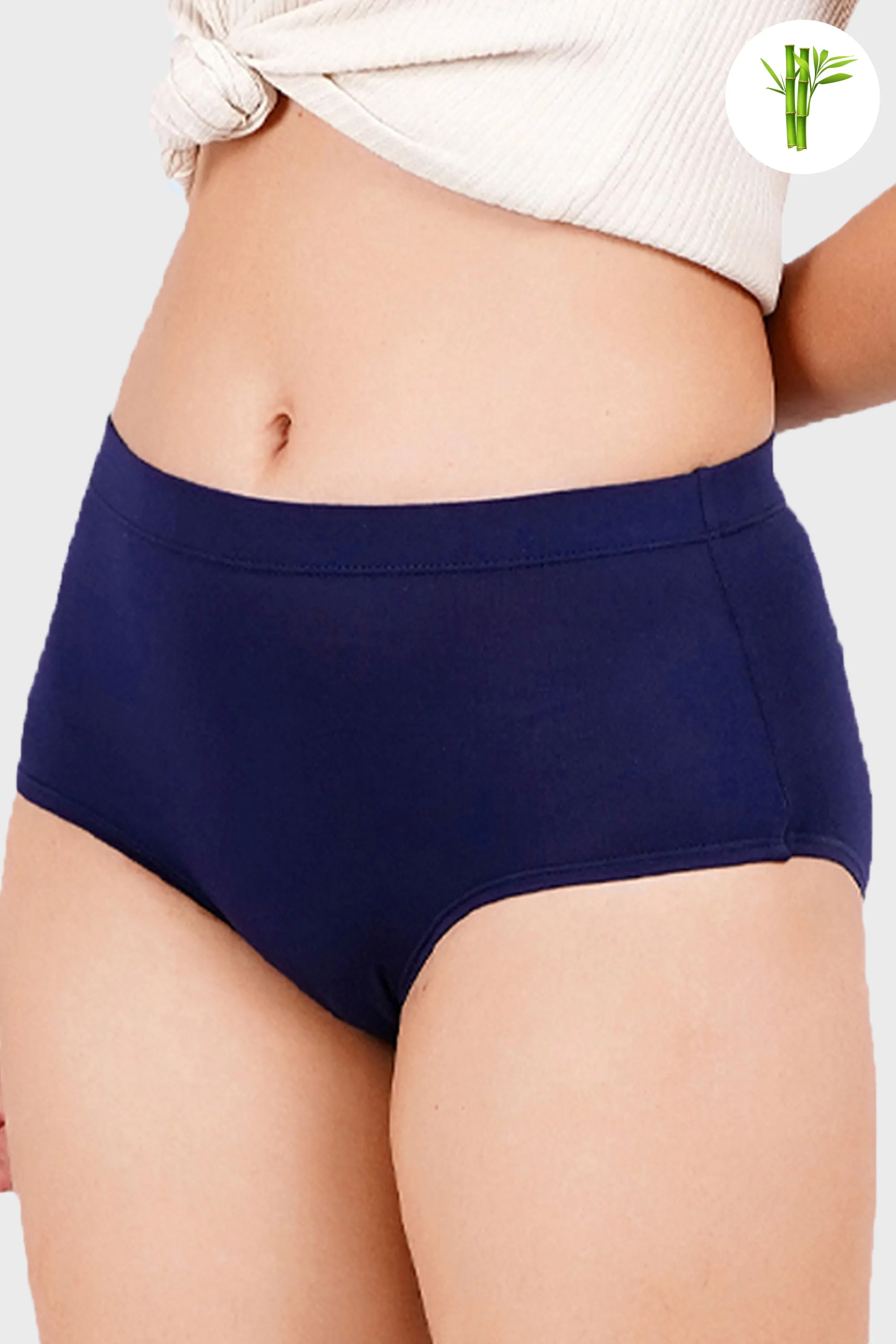 Lustrous Micro Bamboo Hipster for Women - Berry Blue