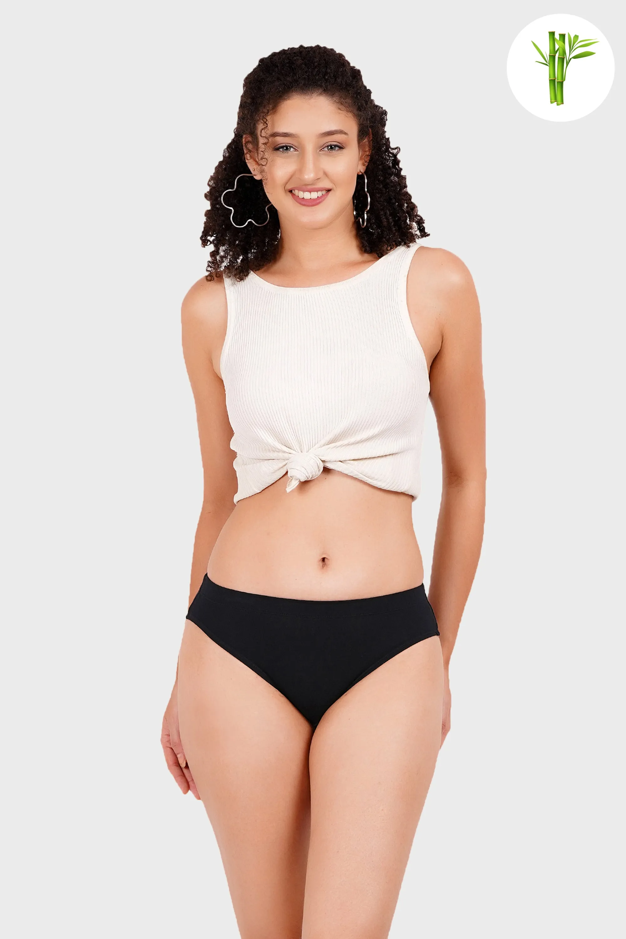 Luxurious Micro Bamboo Bikini - Midnight Black