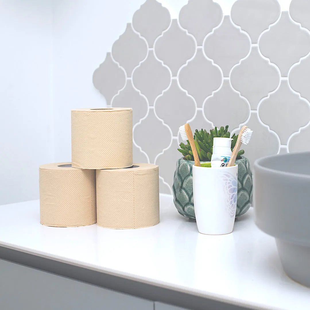 Luxury 100% Unbleached Bamboo Toilet Paper | FREE GIFT OF LAUNDRY SHEETS