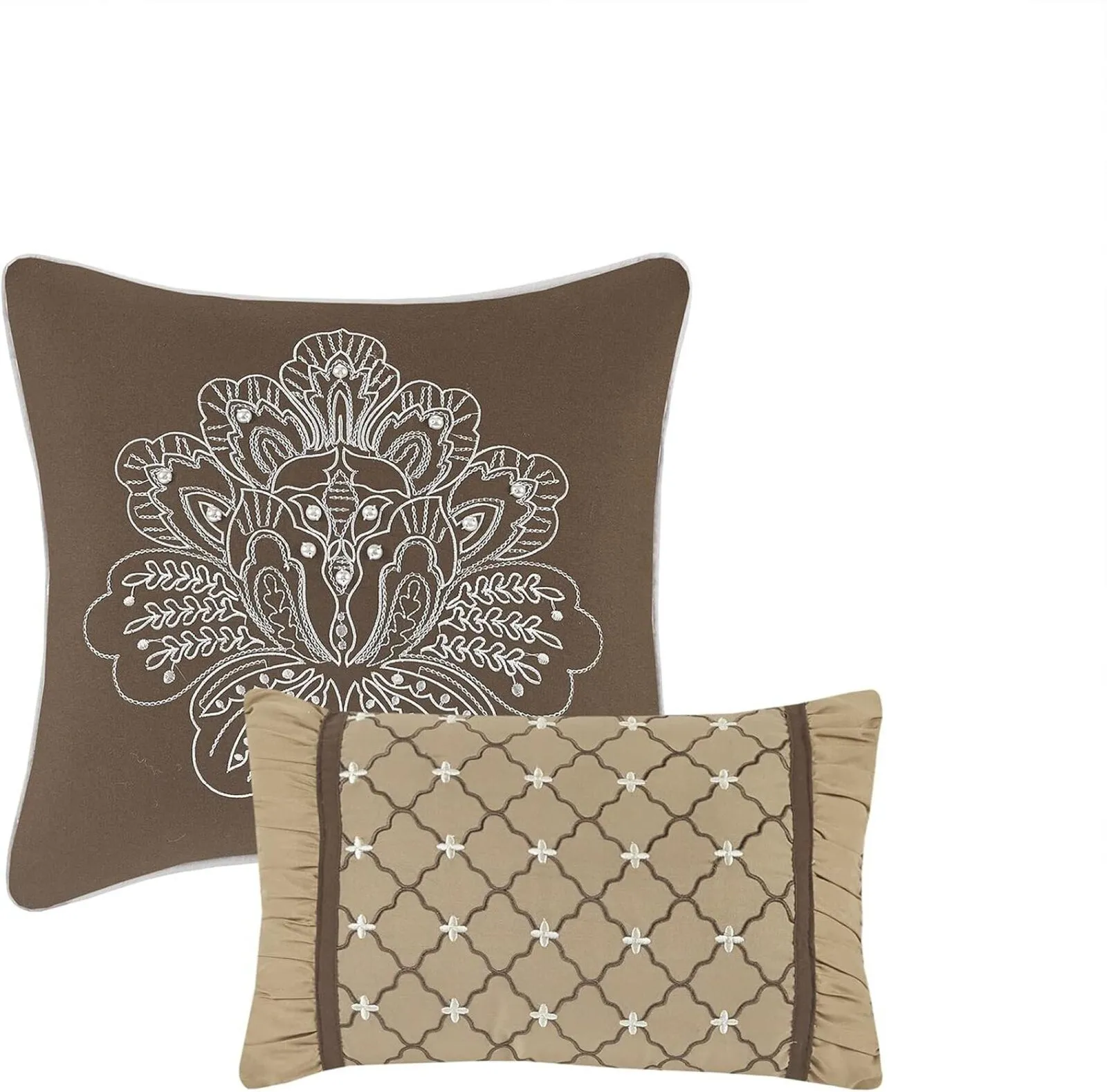 Madison Park Bellagio Quilted 5-Pc. Bedspread Set 72292270018 Brown / Gold Queen
