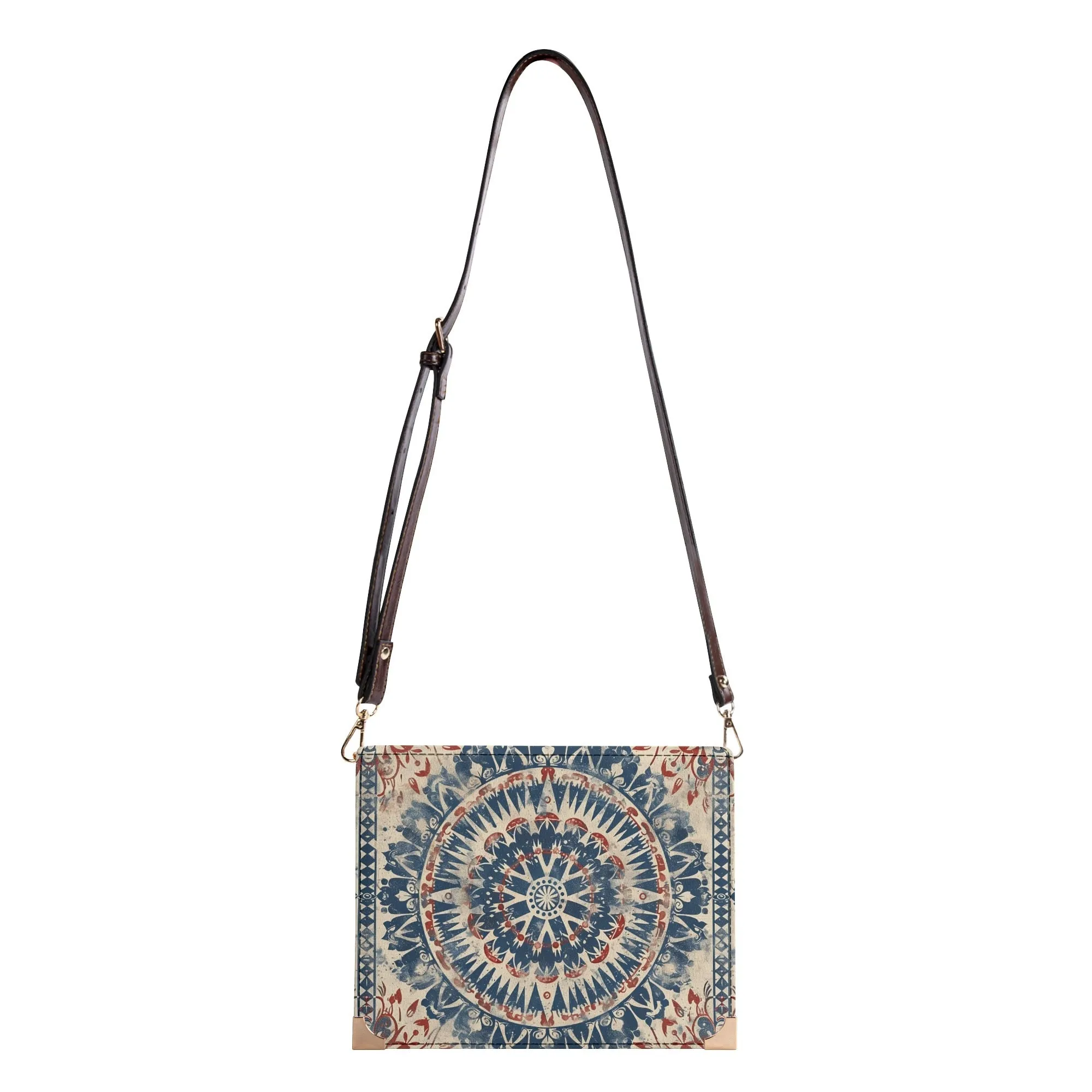 Mandala Patriotic Bible Cover Purse – Vintage Americana Style Crossbody in Red White and Blue