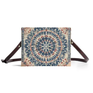 Mandala Patriotic Bible Cover Purse – Vintage Americana Style Crossbody in Red White and Blue