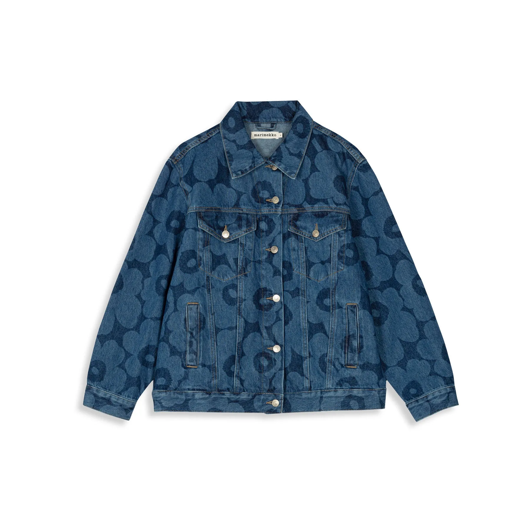Marimekko Maridenim Murros Unikko Floral Denim Jacket