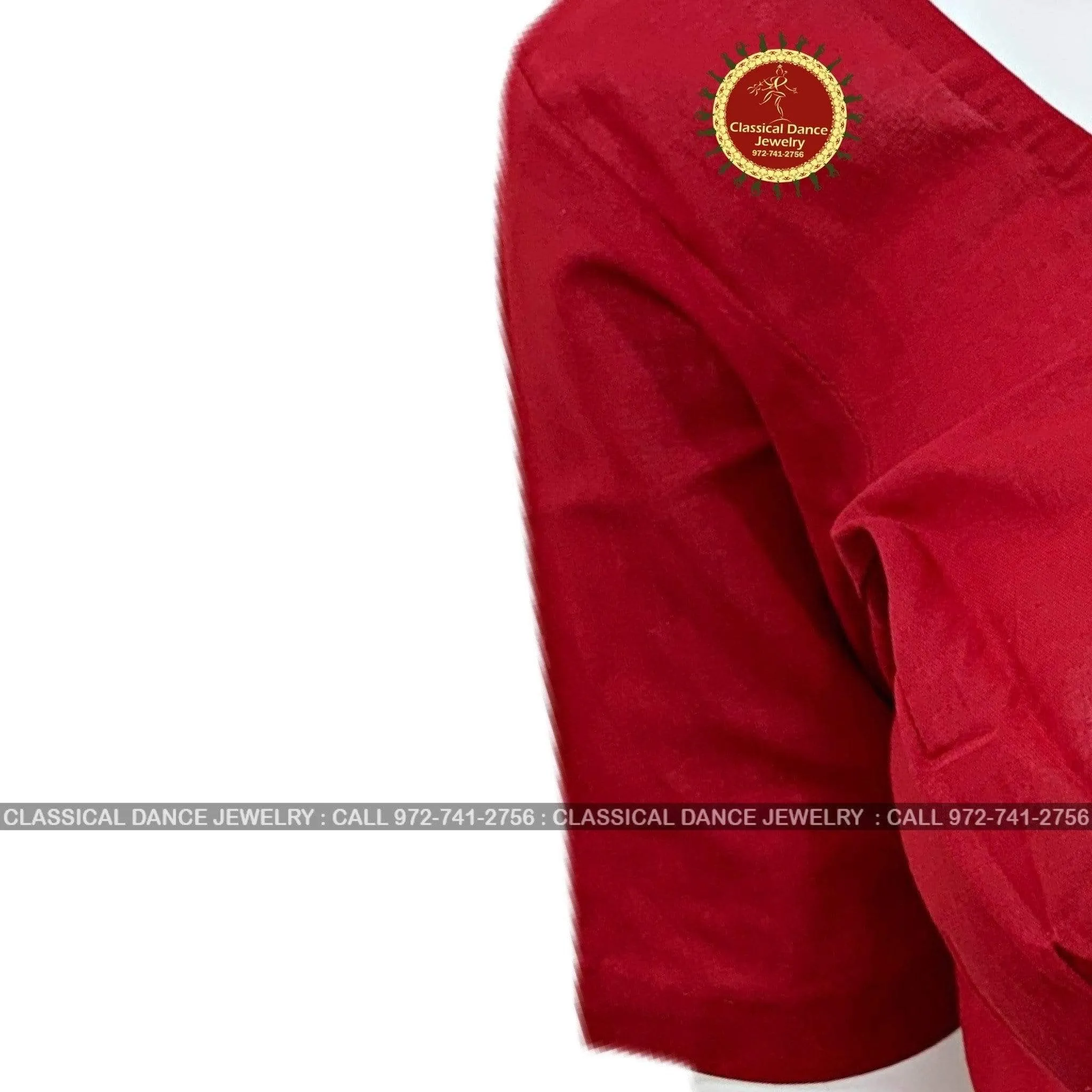 Maroon Pre stitched Cotton Blouse | Events Weddings Dance Practice | Classical Dance Jewelry