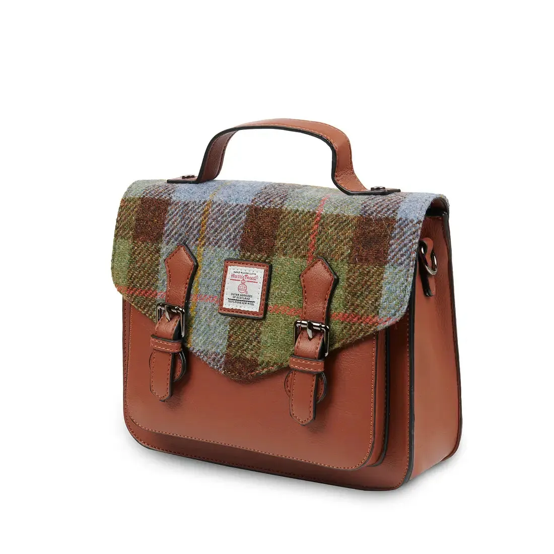 Medium Calton Satchel with Harris Tweed